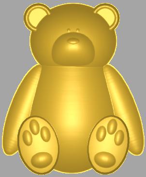 ArtCam: медвежонок после сглаживания