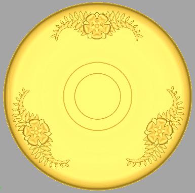 ArtCam: тарелка с тремя вставленными рельефами