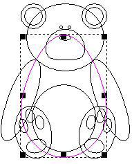 ArtCam: выделение контура тела медвежонка