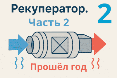 Рекуператор воздуха. Часть 2: после года эксплуатации