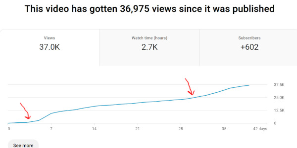 Рост подписчиков на YouTube